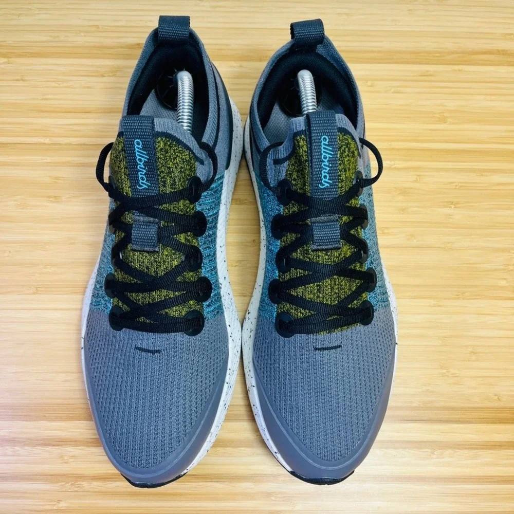 Allbirds Wool Runner Mizzles Women's Running Shoes Gray Teal Yellow Size 11 - Picture 5 of 9